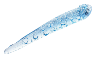 Clear blue water-inspired object with bubbles png