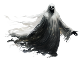 Ghostly figure shrouded in mist in a dark setting png