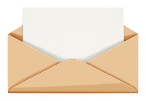 Invitation envelope with blank card inside png