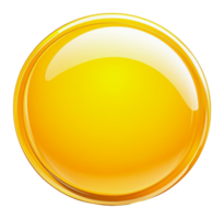 Clear yellow round object with shiny surface png