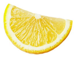 Fresh lemon slice showing juicy texture and color png