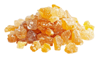 Natural resin crystals in various shades and sizes png