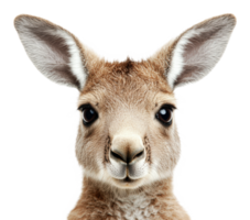 Kangaroo gazes directly at the camera in studio png