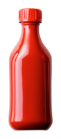 Bright red bottle filled with condiment sauce png