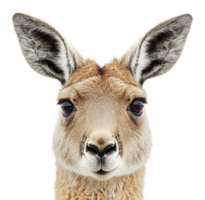 Portrait of a kangaroo with striking features png