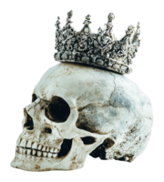 Crowning skull displayed with intricate crown png