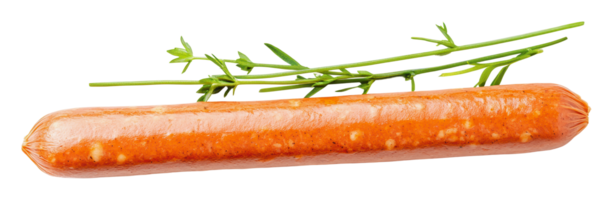 Sausage with fresh herbs on a white background png
