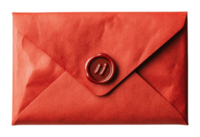 Elegant red envelope sealed with wax png
