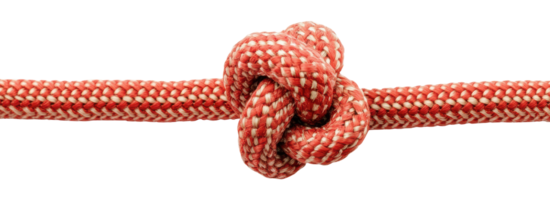 Red and cream rope tied securely png