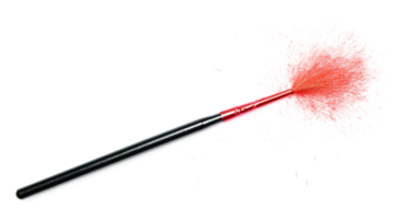 Colorful feather duster with a long handle png