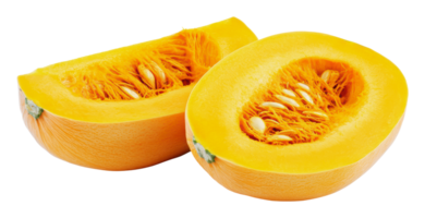 Sliced butternut squash on a white background png