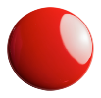 Bright red circular object on a smooth surface png