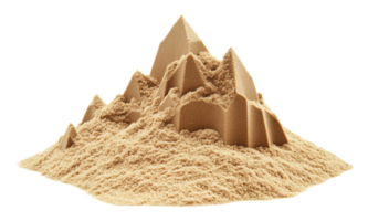 Sand mountain shaped like a rocky peak in daylight png