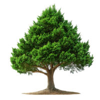 Natural Cedar Tree with Full Foliage and Rustic Trunk Details png