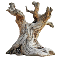 Ancient Tree Trunk Sculptures with Complex Bark Patterns and Natural Curves png