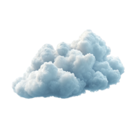 Captivating Fluffy Cloud with Natural Textures and Depth on Transparent Background png