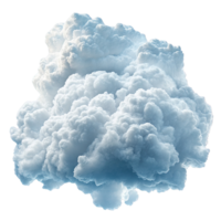 Dense Fluffy Cloud with Varied Textures and Wispy Edges png
