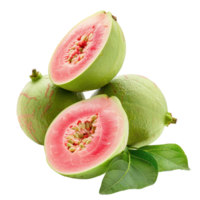Heap of Fresh Guava, clipping path isolate on transparency background png