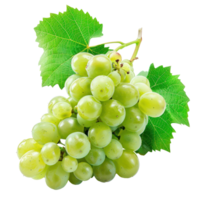 Green grapes, clipping path isolate on transparency background png