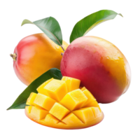 Mango with a slice Mango isolate on transparency background png
