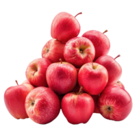 Heap of Fresh Apple, clipping path isolate on transparency background png