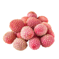 Heap of Fresh Lychee, clipping path isolate on transparency background png