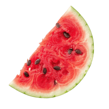 en skiva av vattenmelon, klippning väg topp se isolera på genomskinlighet bakgrund png