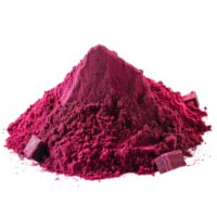 Heap of dried beet root powder isolate on transparency background png