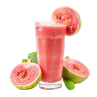 Guava Smoothie drink front view isolate on transparency background png