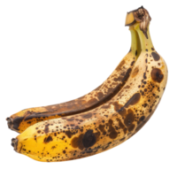 overripe banana isolate on transparency background png