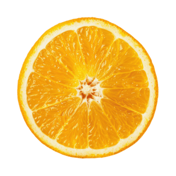 en skiva av orange, klippning väg topp se isolera på genomskinlighet bakgrund png