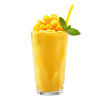 Mango Smoothie drink front view isolate on transparency background png