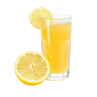 Lemon juice front view isolate on transparency background png