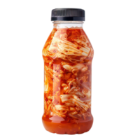 Kimchi in a Glass Bottle front view isolate on transparency background png