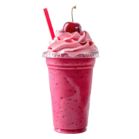 Cherry Smoothie drink front view isolate on transparency background png