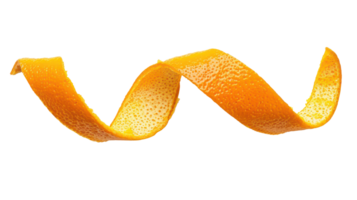 1 single long orange peel isolate on transparency background png