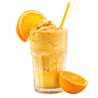 Orange Smoothie drink front view isolate on transparency background png