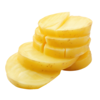 partially sliced potato isolate on transparency background png