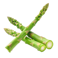 whole and half Asparagus isolate on transparency background png