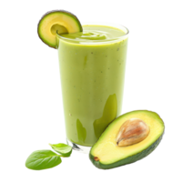 Avocado juice front view isolate on transparency background png