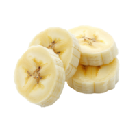 3 klein plakjes van banaan isoleren Aan transparantie achtergrond png