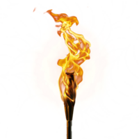 Burning torch on transparency background png