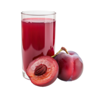 Plum juice front view isolate on transparency background png