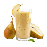pear Smoothie drink front view isolate on transparency background png