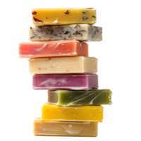 Stack of body wash soap isolate on transparency background png