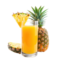 Pineapple juice front view isolate on transparency background png