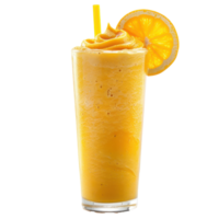 Orange Smoothie drink front view isolate on transparency background png