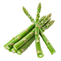 whole and half Asparagus isolate on transparency background png