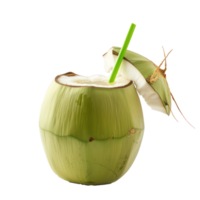 Coconut Water Drink front view isolate on transparency background png