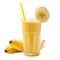 Banana juice front view isolate on transparency background png